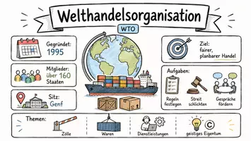 Vorschau - Arbeitsblätter - Arbeitsblätter zum Thema "Welthandelsorganisation / WTO" + Lösung & MP3 + Mindmap + Infografik - Seite 1