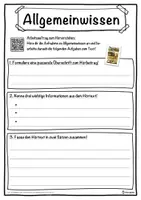 Vorschau - Unterrichtsreihen - Allgemeinwissen Lückentext mit Wortspeicher Hörverstehen und Suchsel - Seite 3