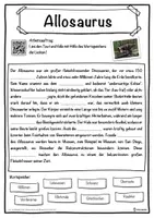 Vorschau - Unterrichtsreihen - Allosaurus Lückentext mit Wortspeicher Hörverstehen und Suchsel - Seite 1