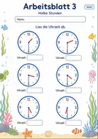 Vorschau - Arbeitsblätter - Digitale und analoge Uhr | Mathematik Klasse 2 | 7 Arbeitsblätter als PDF - Seite 3