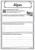 Vorschau - Unterrichtsreihen - Alpen Lückentext mit Wortspeicher Hörverstehen und Suchsel - Seite 3