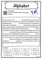 Vorschau - Unterrichtsreihen - Alphabet Lückentext mit Wortspeicher Hörverstehen und Suchsel - Seite 1