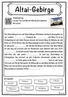 Vorschau - Unterrichtsreihen - Altai-Gebirge Lückentext mit Wortspeicher Hörverstehen und Suchsel - Seite 1