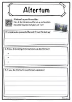 Vorschau - Unterrichtsreihen - Altertum Lückentext mit Wortspeicher Hörverstehen und Suchsel - Seite 3