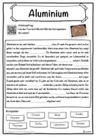 Vorschau - Unterrichtsreihen - Aluminium Lückentext mit Wortspeicher Hörverstehen und Suchsel - Seite 1