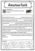 Vorschau - Unterrichtsreihen - Amateurfunk Lückentext mit Wortspeicher Hörverstehen und Suchsel - Seite 1