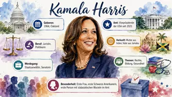 Vorschau - Arbeitsblätter - Arbeitsblätter zum Thema "Kamala Harris" + Lösung & MP3 + Infografik - Seite 3