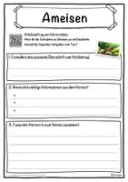 Vorschau - Unterrichtsreihen - Ameisen Lückentext mit Wortspeicher Hörverstehen und Suchsel - Seite 3
