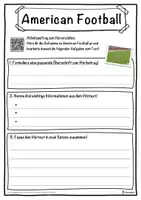 Vorschau - Unterrichtsreihen - American Football Lückentext mit Wortspeicher Hörverstehen und Suchsel - Seite 3