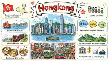 Vorschau - Arbeitsblätter - Arbeitsblätter zum Thema "Hongkong" + Lösung & MP3 + Mindmap + Infografik - Seite 1