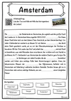 Vorschau - Unterrichtsreihen - Amsterdam Lückentext mit Wortspeicher Hörverstehen und Suchsel - Seite 1