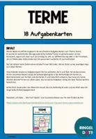 Vorschau - Stationenlernen - Terme aufstellen, berechnen, zusammenfassen Aufgabenkarten - Seite 1