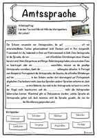 Vorschau - Unterrichtsreihen - Amtssprache Lückentext mit Wortspeicher Hörverstehen und Suchsel - Seite 1