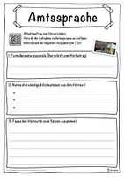 Vorschau - Unterrichtsreihen - Amtssprache Lückentext mit Wortspeicher Hörverstehen und Suchsel - Seite 3