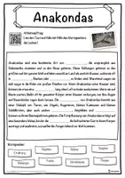 Vorschau - Unterrichtsreihen - Anakondas Lückentext mit Wortspeicher Hörverstehen und Suchsel - Seite 1