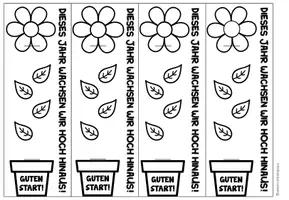 Vorschau - Mal- und Bastelvorlagen - Willkommensgruß / Willkommensgeschenk für den Schulanfang - Blumen (für Stifte) - Seite 3