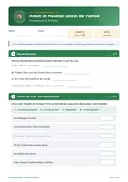 Vorschau - Arbeitsblätter - Arbeit im Haushalt & Haushaltsformen | Arbeitsheft + Klassenarbeit | WiB & Hauswirtschaft Klasse 5/6 | mit Lösungen - Deckblatt
