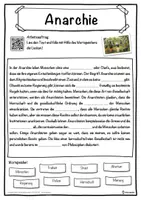 Vorschau - Unterrichtsreihen - Anarchie Lückentext mit Wortspeicher Hörverstehen und Suchsel - Seite 1