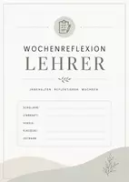 Vorschau - Anderer Materialtyp - Wochenreflexion Lehrer - Deckblatt