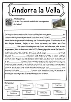 Vorschau - Unterrichtsreihen - Andorra la Vella Lückentext mit Wortspeicher Hörverstehen und Suchsel - Seite 1