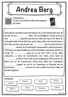 Vorschau - Unterrichtsreihen - Andrea Berg Lückentext mit Wortspeicher Hörverstehen und Suchsel - Seite 1