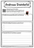 Vorschau - Unterrichtsreihen - Andreas Steinhöfel Lückentext mit Wortspeicher Hörverstehen und Suchsel - Seite 3