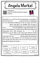 Vorschau - Unterrichtsreihen - Angela Merkel Lückentext mit Wortspeicher Hörverstehen und Suchsel - Seite 1
