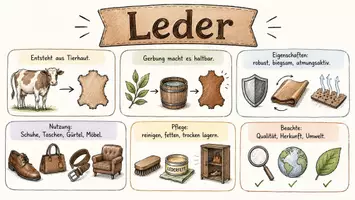 Vorschau - Arbeitsblätter - Arbeitsblatt "Leder" + Onlineübung & MP3 + Infografik - Seite 1