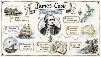 Vorschau - Arbeitsblätter - Arbeitsblätter "James Cook" + Lösung & MP3 + Mindmap + Infografik - Seite 1