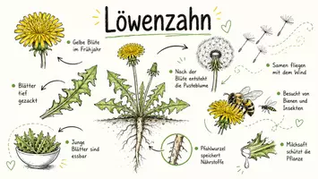 Vorschau - Arbeitsblätter - Arbeitsblatt "Löwenzahn" + Onlineübung & MP3 + Mindmap + Infografik - Seite 1