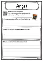 Vorschau - Unterrichtsreihen - Angst Lückentext mit Wortspeicher Hörverstehen und Suchsel - Seite 3