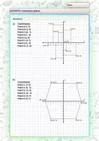 Vista previa - Hojas de trabajo - Cartesian Plane Exercises - Answer key - página 1