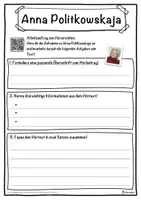 Vorschau - Unterrichtsreihen - Anna Politkowskaja Lückentext mit Wortspeicher Hörverstehen und Suchsel - Seite 3