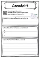 Vorschau - Unterrichtsreihen - Anschrift Lückentext mit Wortspeicher Hörverstehen und Suchsel - Seite 3