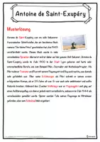 Vorschau - Unterrichtsreihen - Antoine de Saint-Exupéry Lückentext mit Wortspeicher Hörverstehen und Suchsel - Seite 2