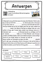 Vorschau - Unterrichtsreihen - Antwerpen Lückentext mit Wortspeicher Hörverstehen und Suchsel - Seite 1