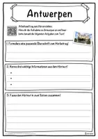 Vorschau - Unterrichtsreihen - Antwerpen Lückentext mit Wortspeicher Hörverstehen und Suchsel - Seite 3