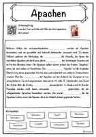 Vorschau - Unterrichtsreihen - Apachen Lückentext mit Wortspeicher Hörverstehen und Suchsel - Seite 1