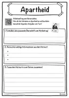 Vorschau - Unterrichtsreihen - Apartheid Lückentext mit Wortspeicher Hörverstehen und Suchsel - Seite 3