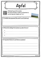 Vorschau - Unterrichtsreihen - Apfel Lückentext mit Wortspeicher Hörverstehen und Suchsel - Seite 3