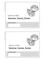 Vorschau - Arbeitsblätter - Sommerferien Lesen Klasse 1 – Mini-Heft & Arbeitsblätter | Lesen & Malen (Kl. 1–2) ohne Silbengliederung - Seite 2