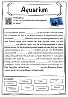Vorschau - Unterrichtsreihen - Aquarium Lückentext mit Wortspeicher Hörverstehen und Suchsel - Seite 1