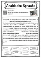 Vorschau - Unterrichtsreihen - Arabische Sprache Lückentext mit Wortspeicher Hörverstehen und Suchsel - Seite 1