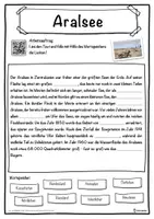 Vorschau - Unterrichtsreihen - Aralsee Lückentext mit Wortspeicher Hörverstehen und Suchsel - Seite 1
