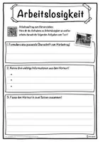 Vorschau - Unterrichtsreihen - Arbeitslosigkeit Lückentext mit Wortspeicher Hörverstehen und Suchsel - Seite 3