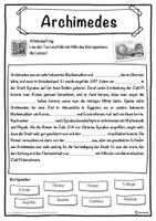 Vorschau - Unterrichtsreihen - Archimedes Lückentext mit Wortspeicher Hörverstehen und Suchsel - Seite 1