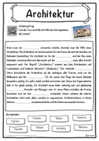 Vorschau - Unterrichtsreihen - Architektur Lückentext mit Wortspeicher Hörverstehen und Suchsel - Seite 1