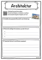 Vorschau - Unterrichtsreihen - Architektur Lückentext mit Wortspeicher Hörverstehen und Suchsel - Seite 3