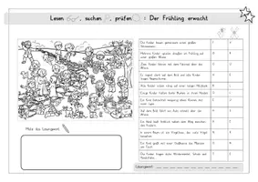 Vorschau - Arbeitsblätter - Frühling: Lesen, suchen, prüfen (Wimmelbild & Leseförderung / 2-fach diff.) - Deutsch - Kl. 1/2 - Seite 3