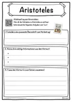 Vorschau - Unterrichtsreihen - Aristoteles Lückentext mit Wortspeicher Hörverstehen und Suchsel - Seite 3